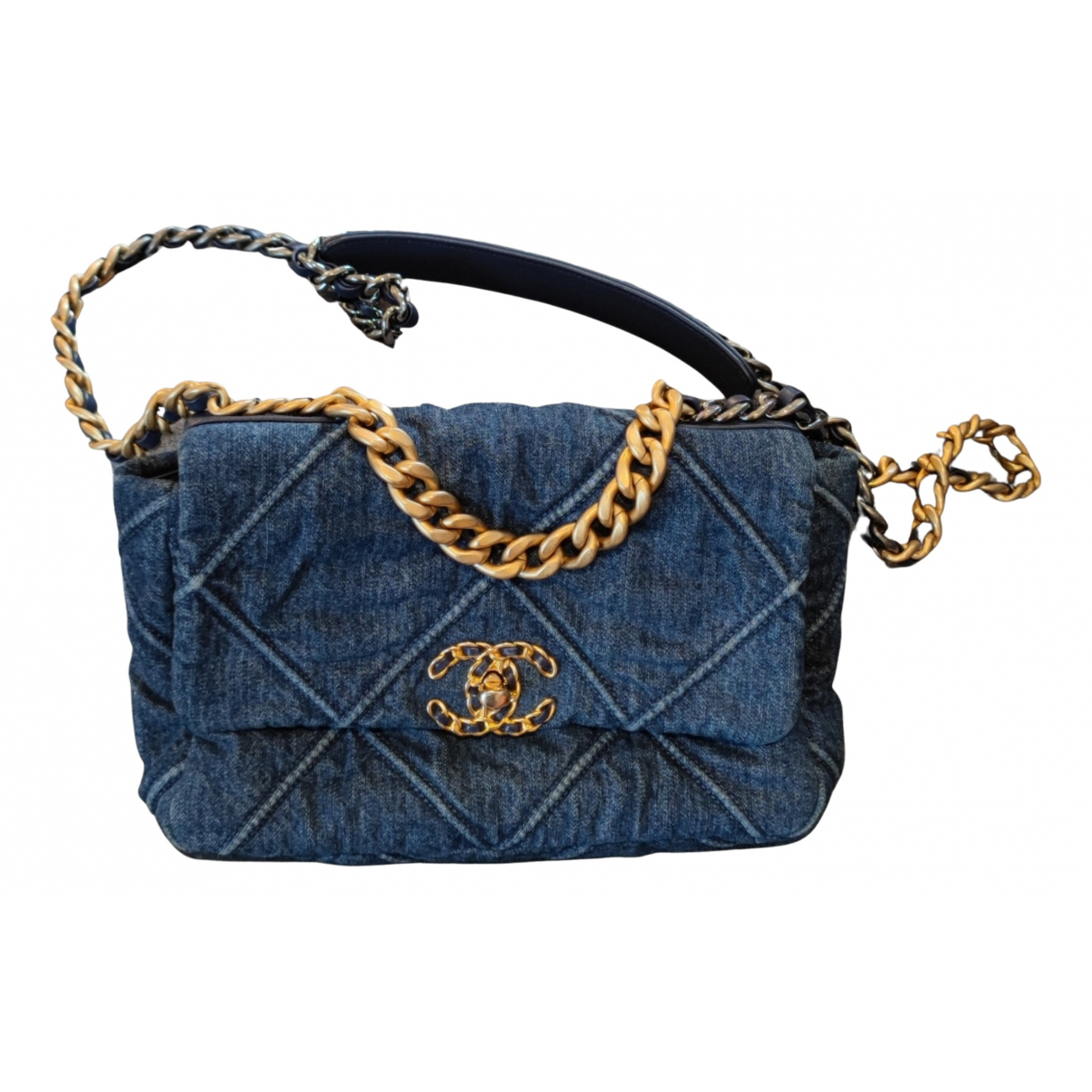 Chanel 19 bag Chanel Blue in Denim 